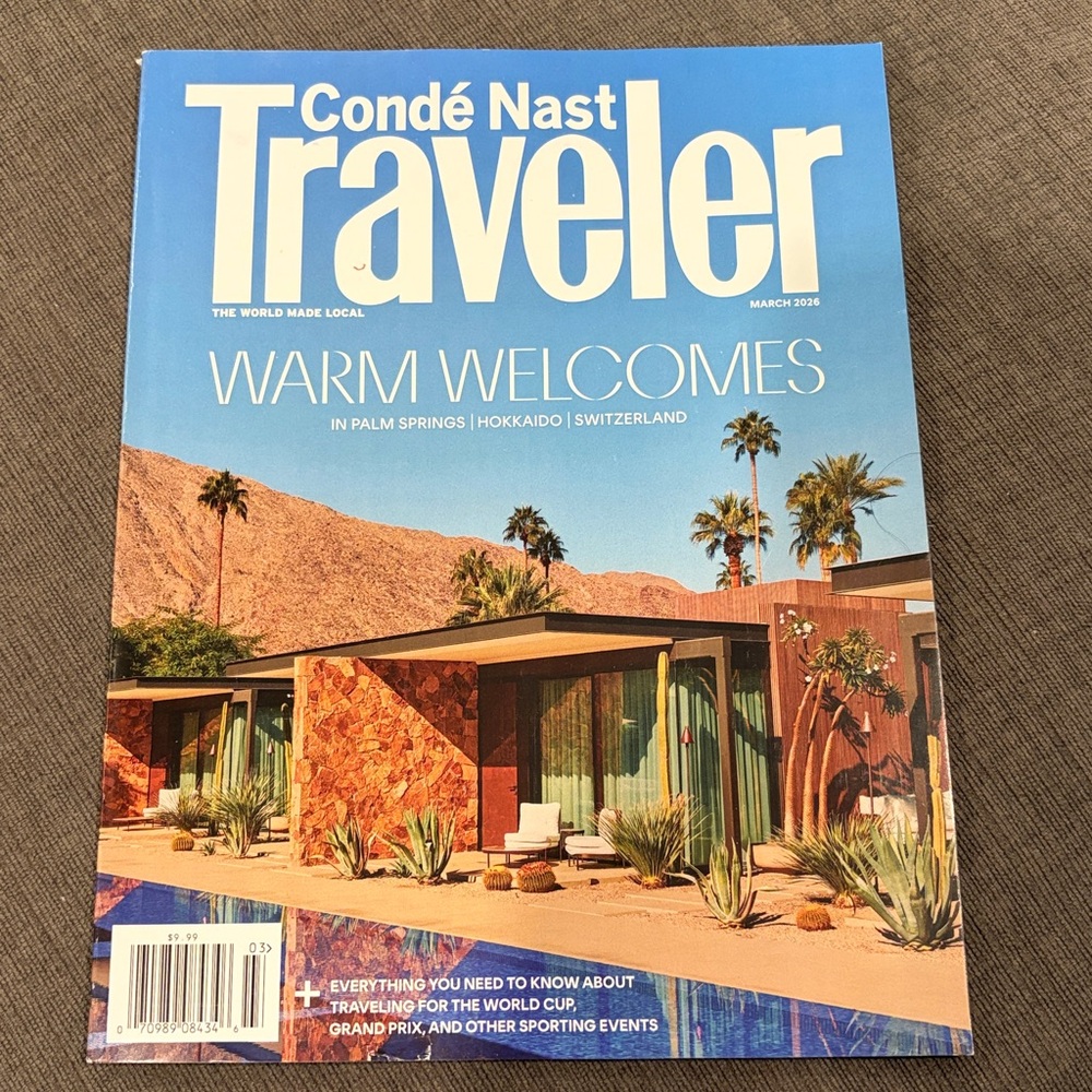 Conde Nast Traveler Magazine - March 2026 - NEVER READ!  travel magazines